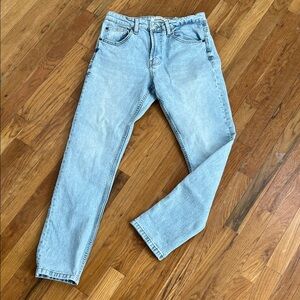 Pull & Bear High Waist Straight 99% Cotton Denim Jeans